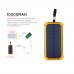 Power Bank Mobile Solar Charger - Tollcuudda 10000mah Portable Charger Power Pack Battery For Samsung, Iphone, Xiaomi, laptop, Camping Including 2 USB Port, 4 LED Indicator, 6 LED Flashlight DYHK01 (Yellow)