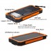 Solar Charger 10000mah Tollcuudda Power Bank Portable Phone Charger With 2 USB Port, 4 LED Indicator, 6 LED Flashlight External Battery Pack For iPhone Samsung HTC and Other Smartphone DYHK01 (Orange)