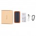 Solar Charger 10000mah Tollcuudda Power Bank Portable Phone Charger With 2 USB Port, 4 LED Indicator, 6 LED Flashlight External Battery Pack For iPhone Samsung HTC and Other Smartphone DYHK01 (Orange)