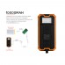 Solar Charger 10000mah Tollcuudda Power Bank Portable Phone Charger With 2 USB Port, 4 LED Indicator, 6 LED Flashlight External Battery Pack For iPhone Samsung HTC and Other Smartphone DYHK01 (Orange)