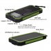 Solar Charger Tollcuudda 10000mah Cell Phone Portable Power Bank Charger With 2 USB Port, 4 LED Indicator, 6 LED Flashlight External Battery Pack For iPhone Samsung HTC and Other Smartphone DYHK01 (green)