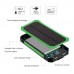 Solar Charger Tollcuudda 10000mah Cell Phone Portable Power Bank Charger With 2 USB Port, 4 LED Indicator, 6 LED Flashlight External Battery Pack For iPhone Samsung HTC and Other Smartphone DYHK01 (green)