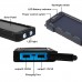 Tollcuudda Solar Charger 15000mah Portable Charger Solar Power Bank with 2 USB Port and Led Flashlight External Power Pack For iPhone iPad Samsung Kindle and Other Mobile Phones